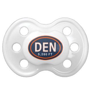 Denver 5,280 FT CO Blue and Orange Baby Pacifier
