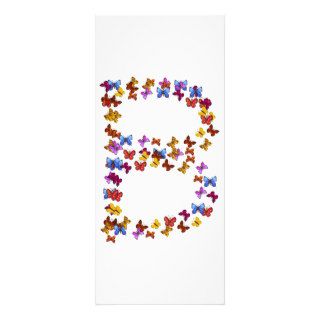 Letter B of colorful butterfly graphics Rack Card Design