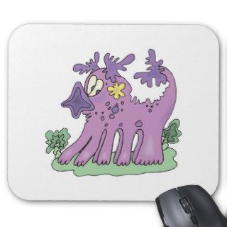 funny purple monster mouse pad