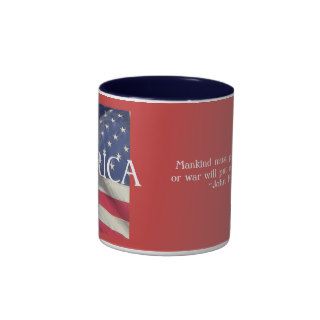 American Flag with quote by John F. Kennedy Mug