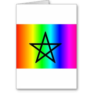 Rainbow pentagram gear cards