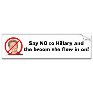 And The Broom She Flew In On Bumper Sticker