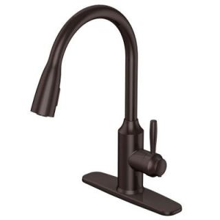 Glacier Bay Invee Single Handle Pull Down Kitchen Faucet with Optional Deck Plate in Oil Rubbed Bronze Finish FP4A4080OB