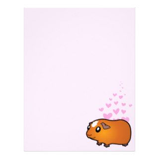 Guinea Pig Love (red crested) Letterhead Template