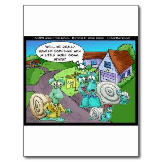 Snail Real Estate Sales Funny Gifts & Collectibles Postcards