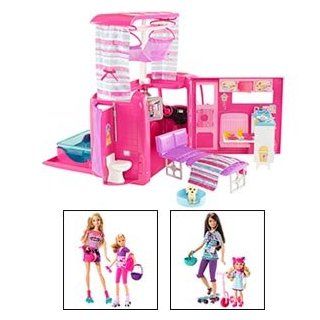 Barbie Camper Mega Set Includes 4 Dolls (896981) Toys & Games