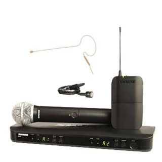 Shure Blx1288/CVL/630 Dual Channel Handheld and Lavalier Wireless System Combo with Mini Headset Musical Instruments