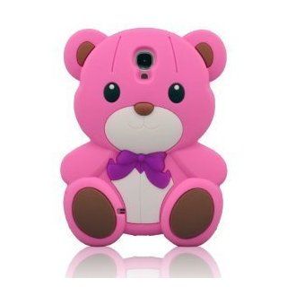 I Need (TM) 3d Stylish Teddy Bear Soft Silicone Case Cover Compatible for Samsung Galaxy S4 I9500(Hot Pink) Cell Phones & Accessories