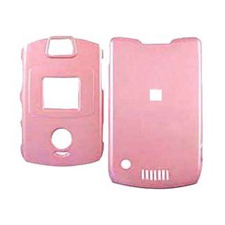 Motorola RAZR V3 V3C Plastic Hard Clam Shell Protection Case Cover   Baby Pink Cell Phones & Accessories