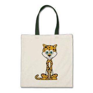 Cartoon Cheetah Canvas Bag