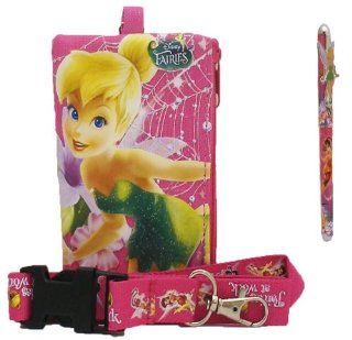 Disney Tinkerbell Lanyard with Coin Purse Hot Pink and 1 Pen Toys & Games