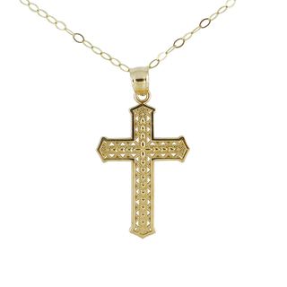 14k Yellow Gold Cross Chain Necklace Gold Necklaces