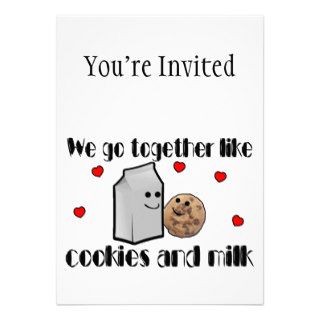 Cookies & Milk Love Personalized Invites