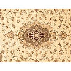 Afghan Hand knotted Beige/ Brown Oushak Wool Rug (8'6 x 11'6) 7x9   10x14 Rugs