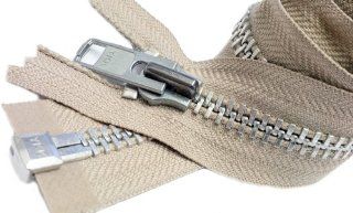 Sale 35 1/2" Chaps Zipper YKK #10 Aluminum Separating Color Beige #573 (1 Zipper / Pack)