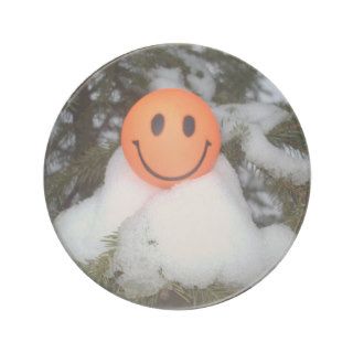 Smiley Face in Snow kid's party Drink Coasters