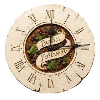 Buona Fortuna Tuscan theme clock Item 573   Wall Clocks