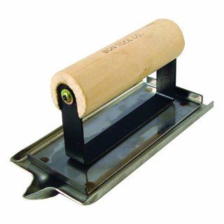 Bon 12 591 6 Inch by 4 3/4 Inch Universal Concrete Groover, 1/2 Inch Deep by 3/8 Inch Radius, Wood Handle, Stainless Steel   Masonry Floats  