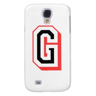 Red and Black Letter G Galaxy S4 Cover
