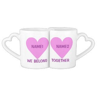 Pink Heart Valentine custom mugs Lovers Mug