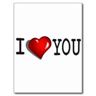 I Love You   Love Heart Post Card