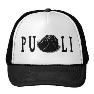 Puli Dog with Puli Text Trucker Hats