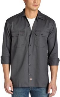 Dickies Men's Long Sleeve Work Shirt, Charcoal, Small Clothing