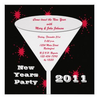 New Year Toast New Years Eve Party Invitation