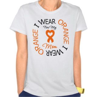 Multiple Sclerosis Orange Ribbon Mom Tshirts