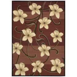 Nourison Hand hooked Red Paradise Floral Rug (2'3 x 3'9) Nourison Accent Rugs