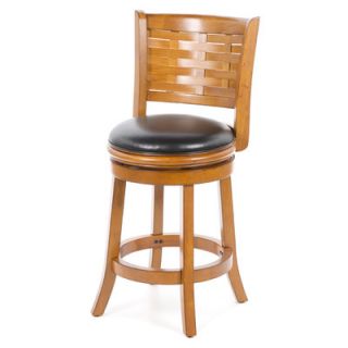 Boraam Sumatra 24 Swivel Bar Stool with Cushion 41024 Finish Brush Oak