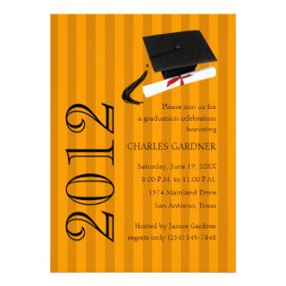 Class of 20XX Graduation Any Color Stripe Custom Invite