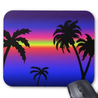 Palm Trees Tropical Sunset Mousepad
