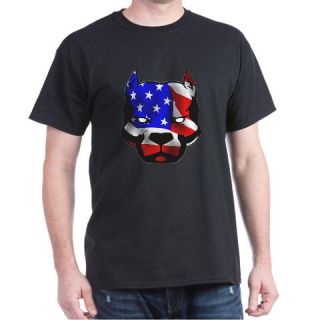  Black Patriotic Pit Bull T Shirt
