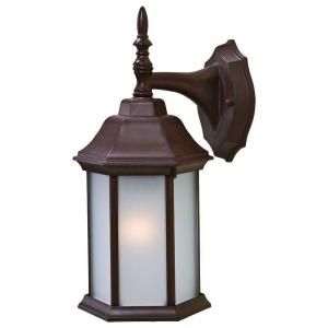 Acclaim Lighting Craftsman 2 Collection Wall Mount 1 Light Outdoor Burled Walnut Fixture 5182BW/FR