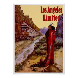 Los Angeles Limited ~ Vintage Train Travel Poster