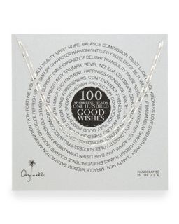 100 Good Wishes Silver Bar Necklace, 33L   Dogeared