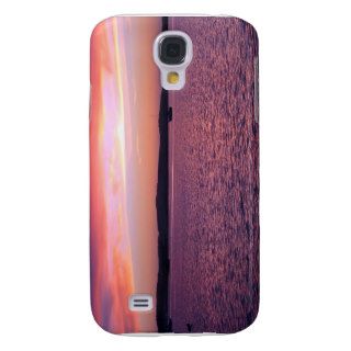 Boats on the ocean at sunset samsung galaxy s4 case