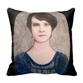 Dorothy L. Sayers Portrait Throw Pillows