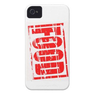 Food red rubber stamp effect iPhone 4 cases