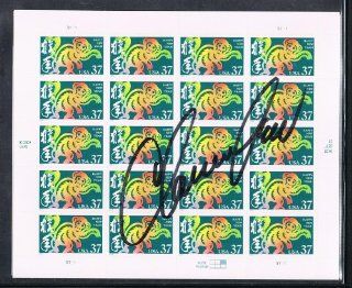 2004   12th USA Happy New Year Stamp For The Year of the Monkey   Autographed by Stamp Designer Clarence Lee of Honolulu