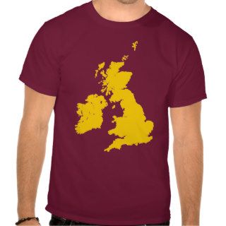 British Isles in Amber Tshirts