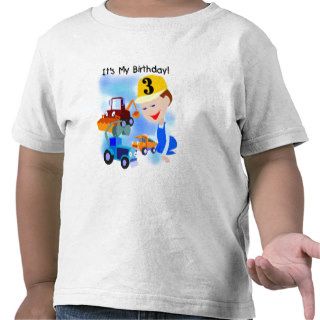 Kids Construction 3rd Birthday T shirts and Gifts