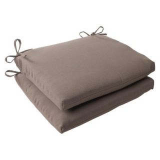 Outdoor 2 Piece Square Seat Cushion Set   Taupe Forsyth Solid
