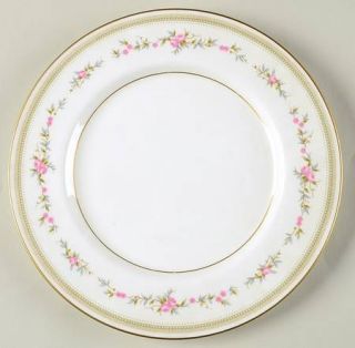 Mikasa Millbrooke Salad Plate, Fine China Dinnerware   Bone,Pink Flowers,Blue &