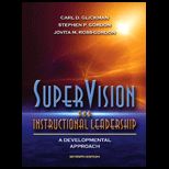 SuperVision and Instructional Leadership  Developmental Approach