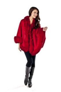 Red Cashmere Cape Princess Style   Finn Raccoon