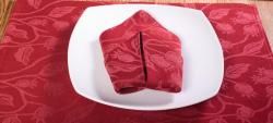 Floral Red wine Cotton Placemat and Napkin Set Table Linens