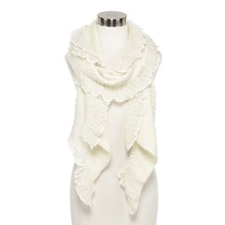 Metallic Ruffle Scarf, Womens