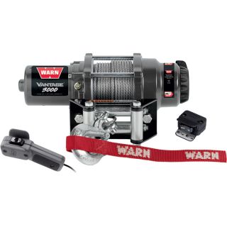 Warn Vantage 3000 Series 12 Volt ATV Winch   With Steel Wire, 3,000 Lb. Capacity